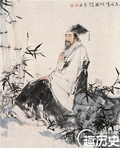 苏轼赏竹图